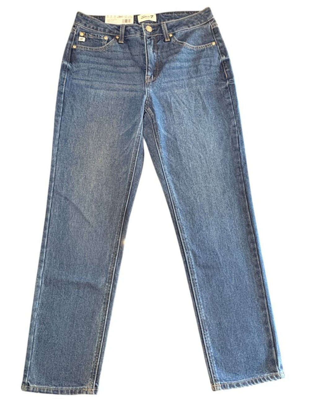 Seven 7 High Rise 90's Straight Leg Jeans Dark Wash Womens 6 NWT